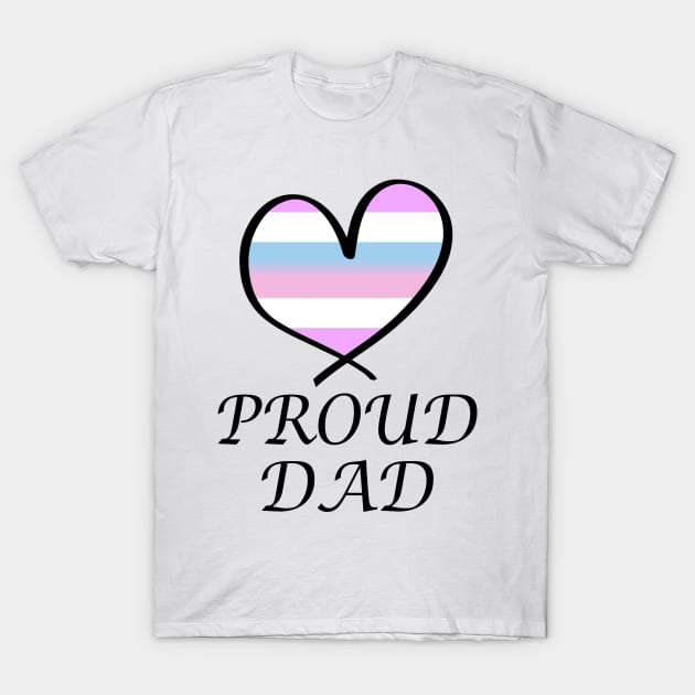 Proud Dad LGBT Gay Pride Month Intersex Flag T-Shirt by artbypond